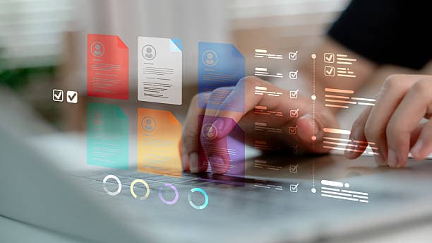 Invoices and financial documents spread on a desk